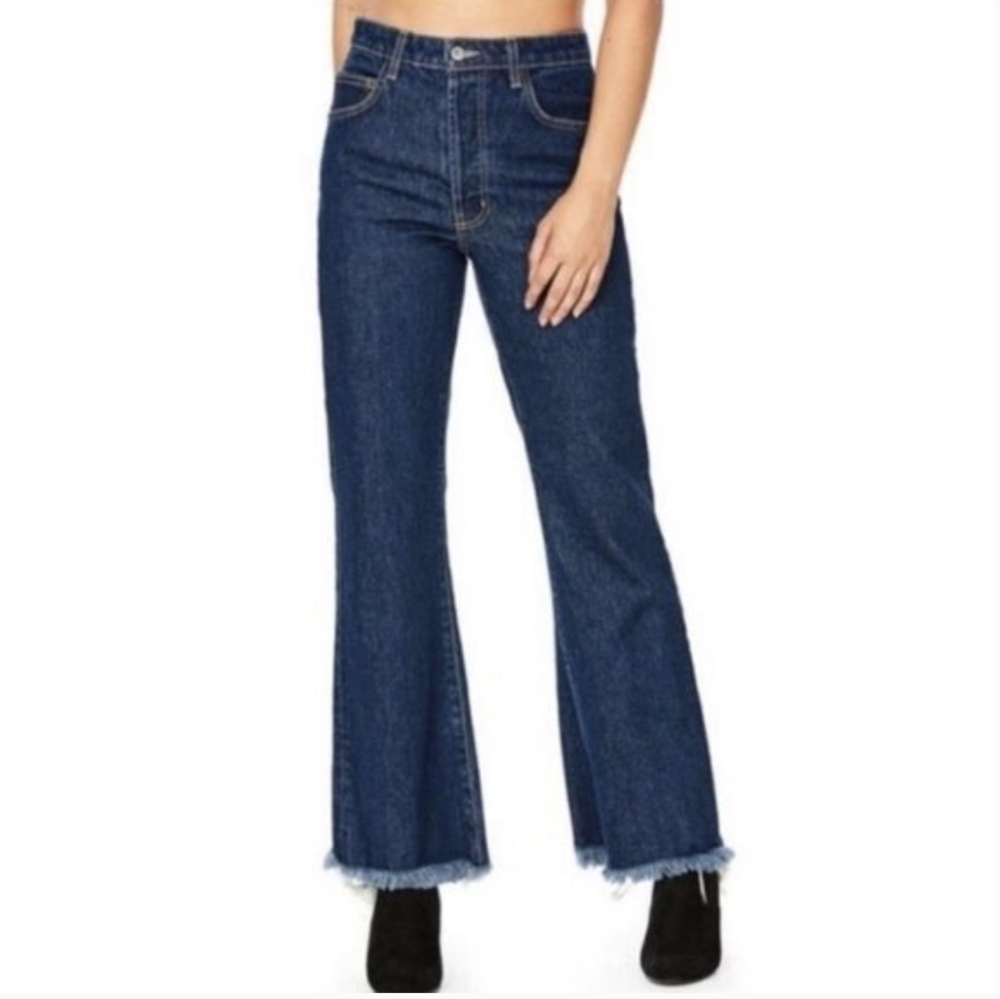 Carmar Charity High Rise Flare Denim Jean Medium Wash Sz 26